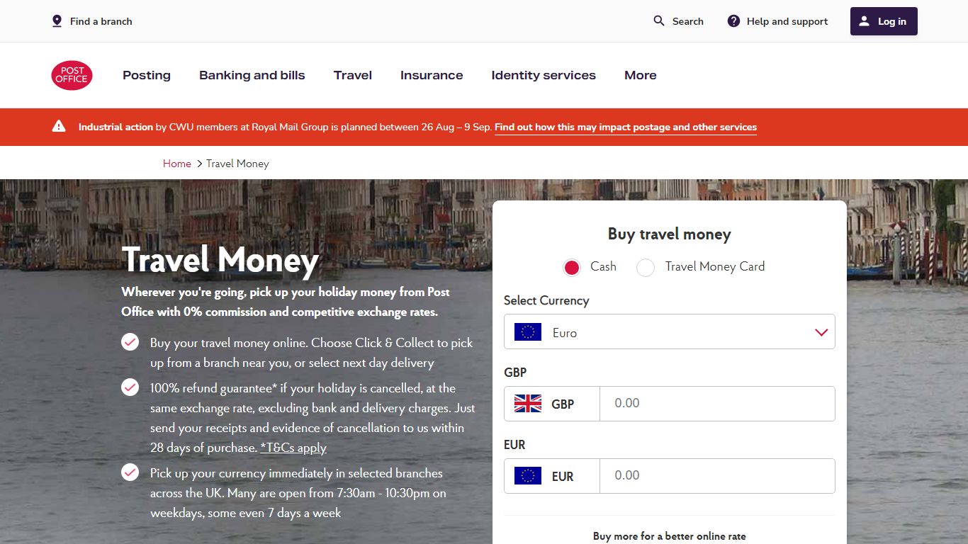 Travel Money | Holiday Money Exchange | Post Office®